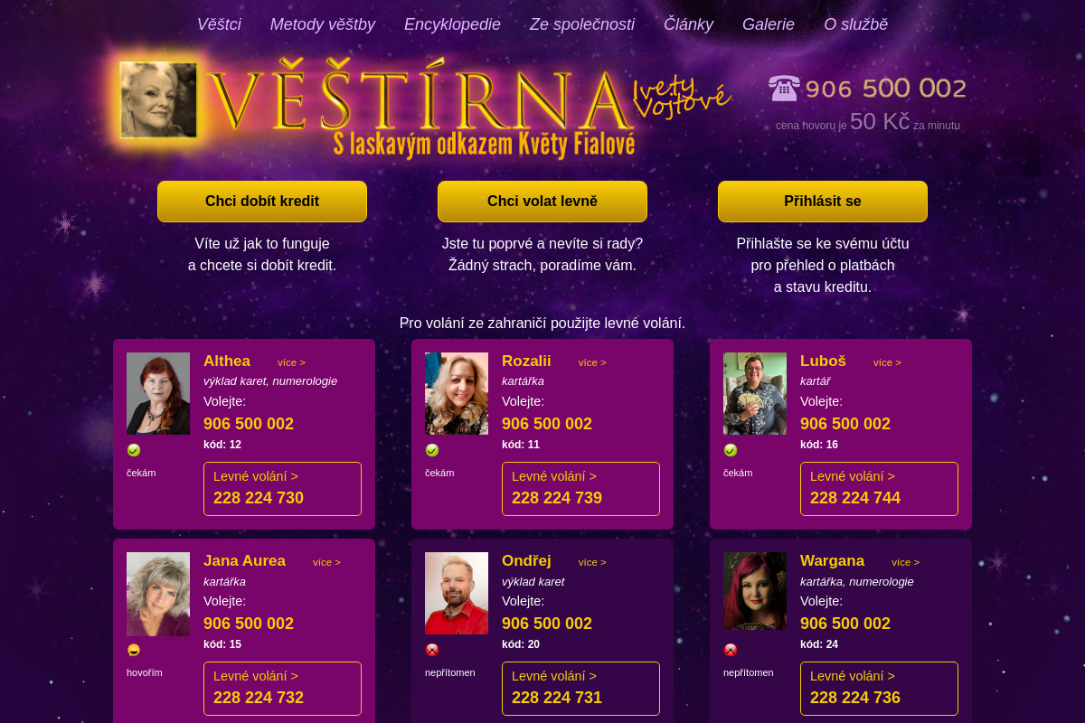 Věštírna Květy Fialové