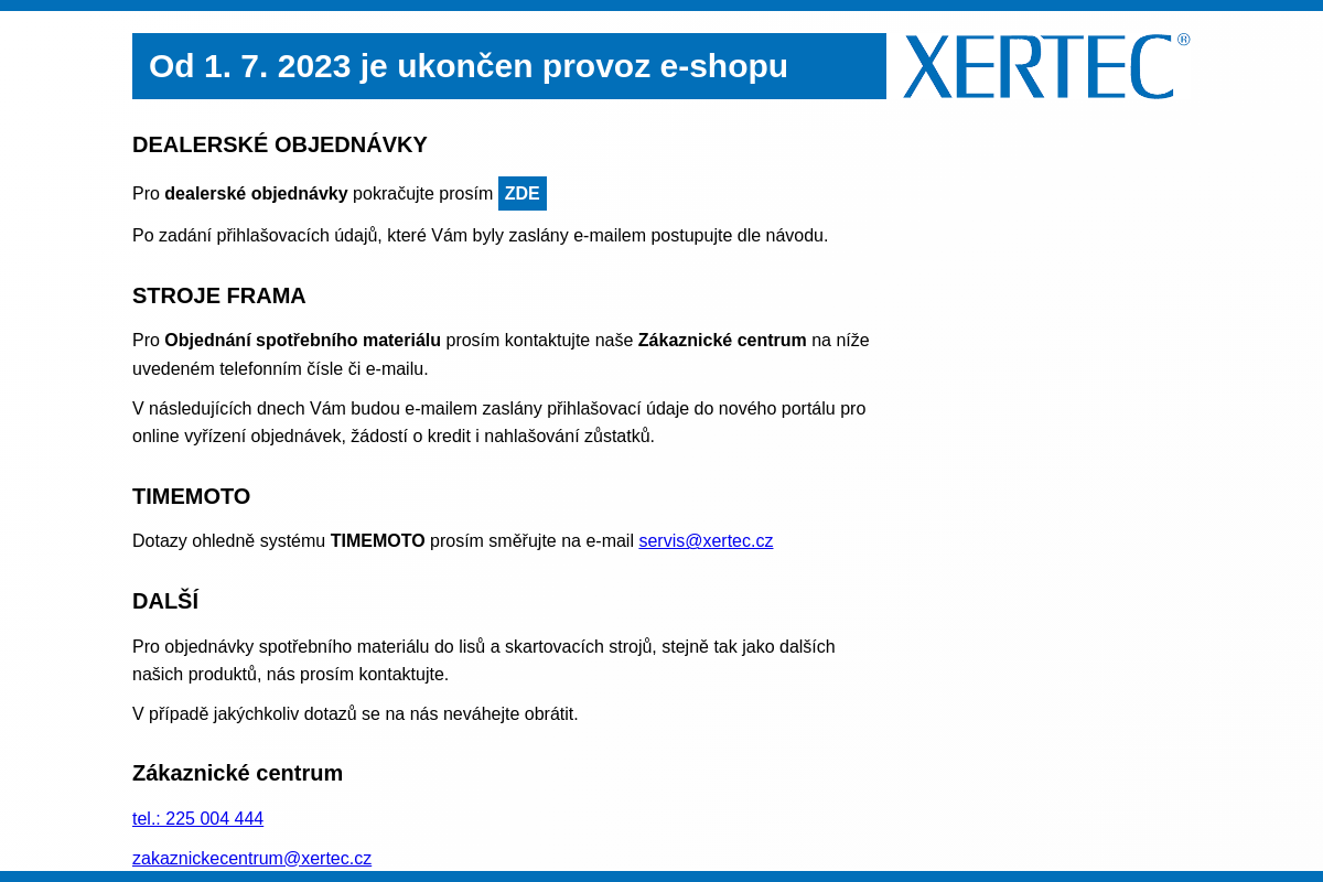 Xertec.cz/eshop
