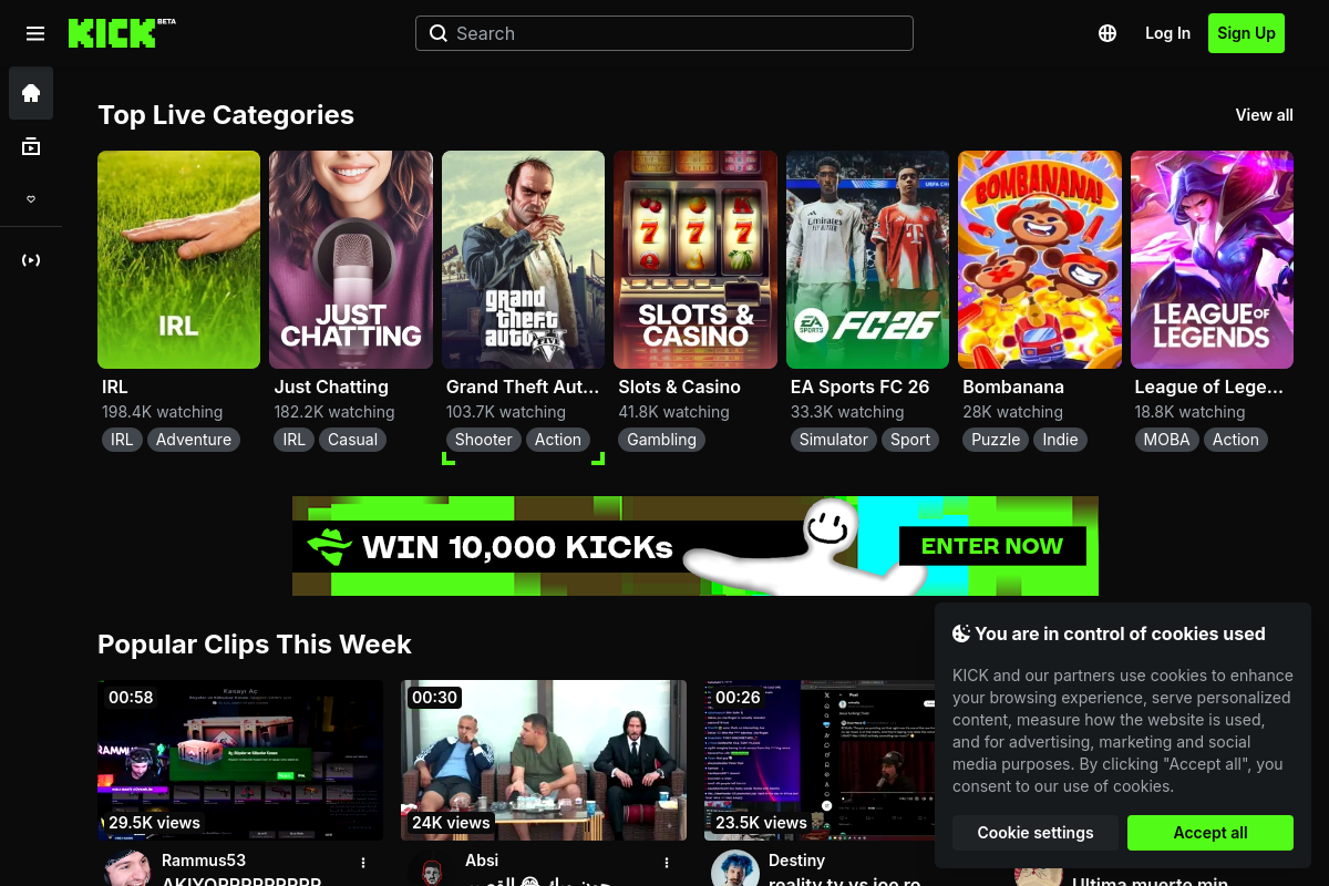 KICK: Live Streaming