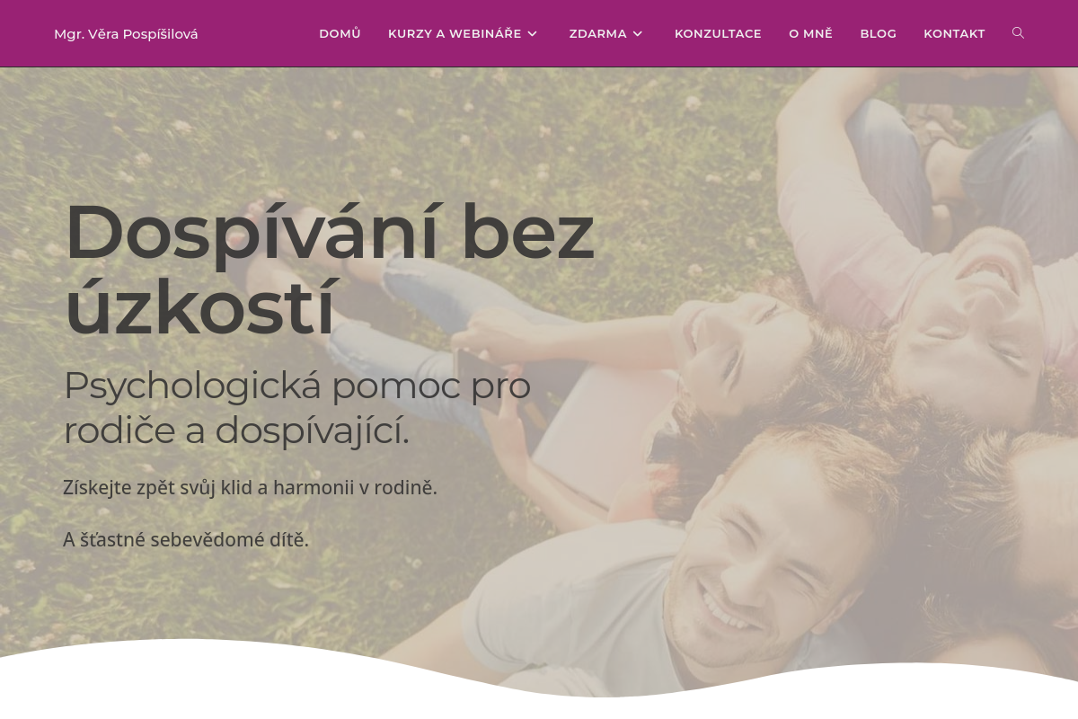 Dospívání bez úzkostí - Věra Pospíšilová