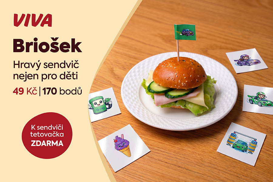 Briošek – hravý sendvič s tetovačkou nejen pro dět