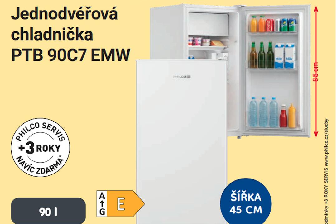 Jednodvéřová chladnička PTB 90C7 EMW jen za 2999,-