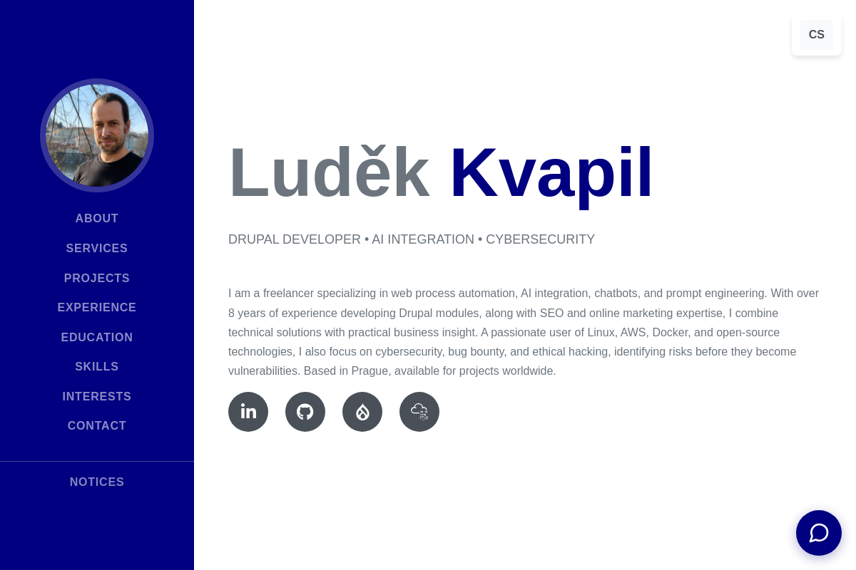 Drupal & AI solutions & security Luděk Kvapil