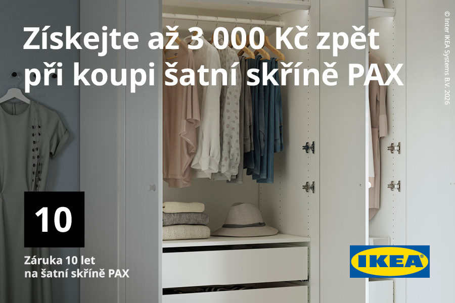 Výhodná nabídka na šatní skříně PAX
