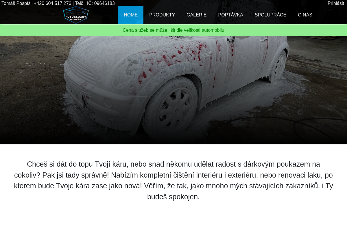 Čištění interiéru Telč
