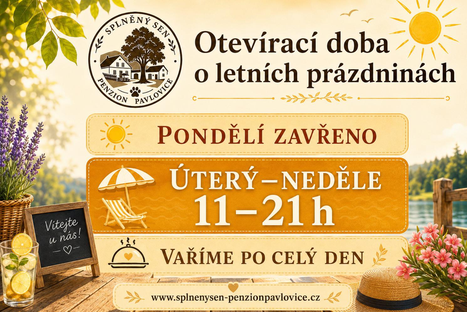 O prázdninách vaříme po celý den