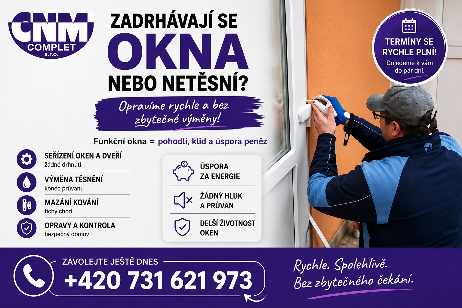 Seřízení oken a výměna těsnění