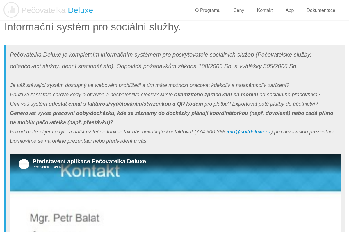 Pečovatelka Deluxe