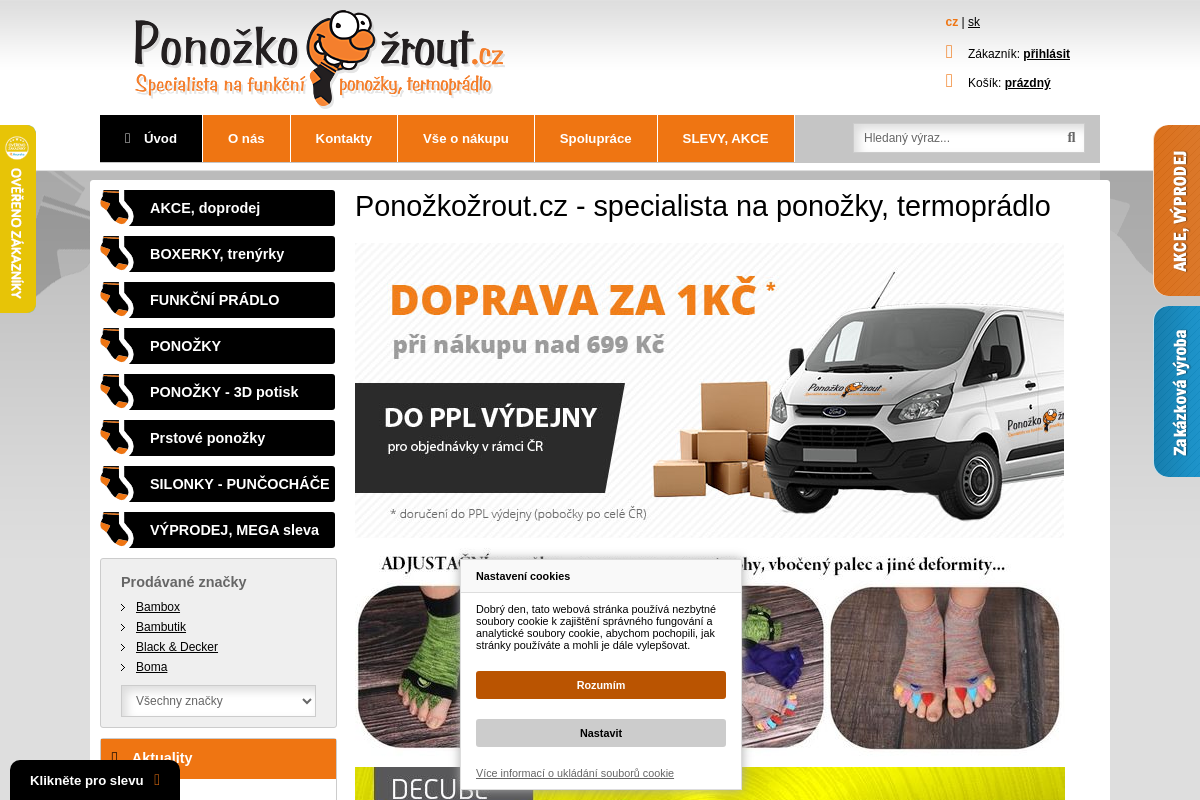 Ponožkožrout.cz - specialista na ponožky