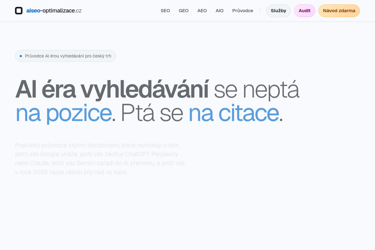 AI SEO optimalizace