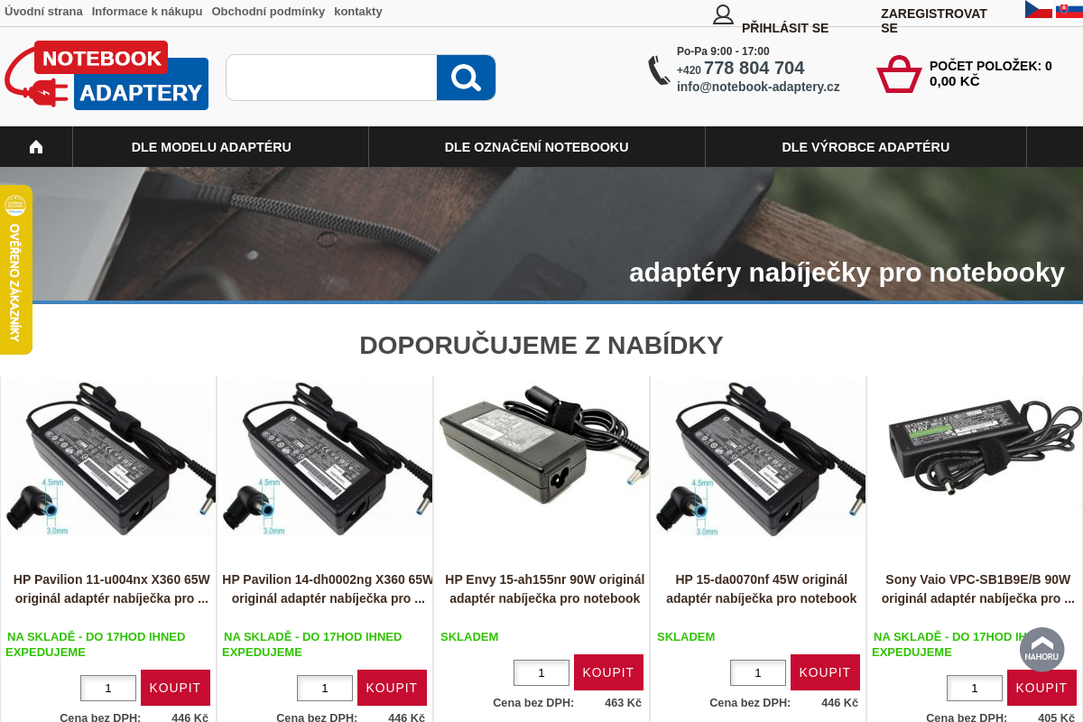 Notebook-adaptery.cz