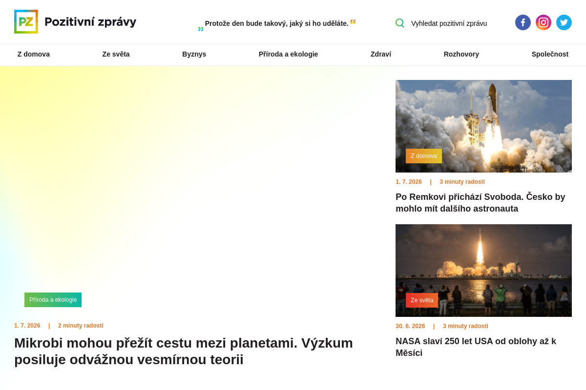 Pozitivní zprávy