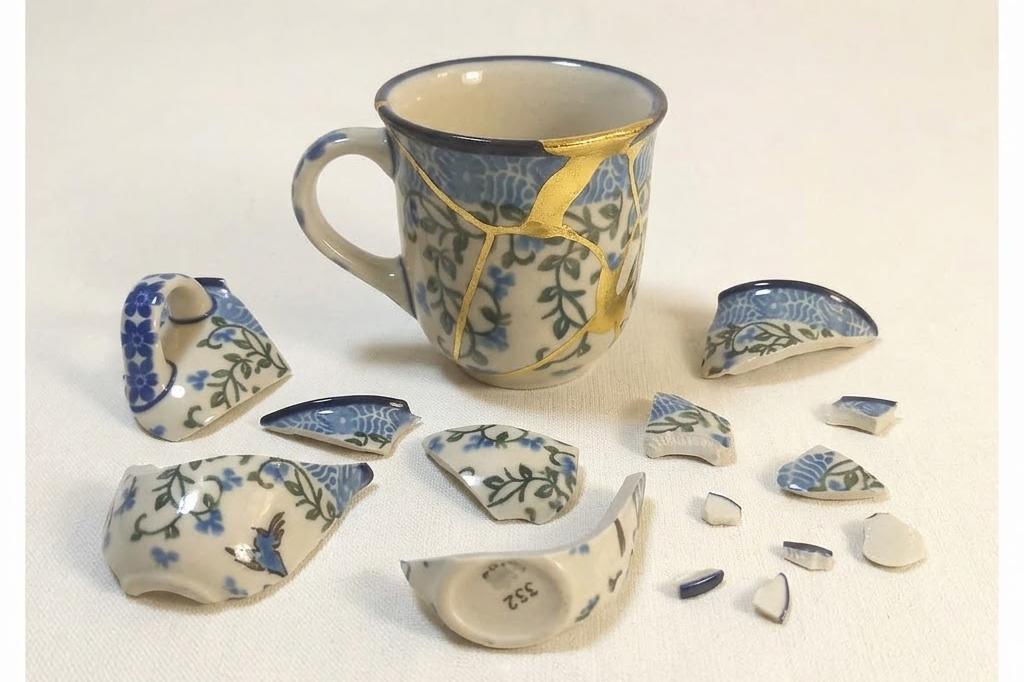 Kintsugi restaurování keramiky a porcelánu