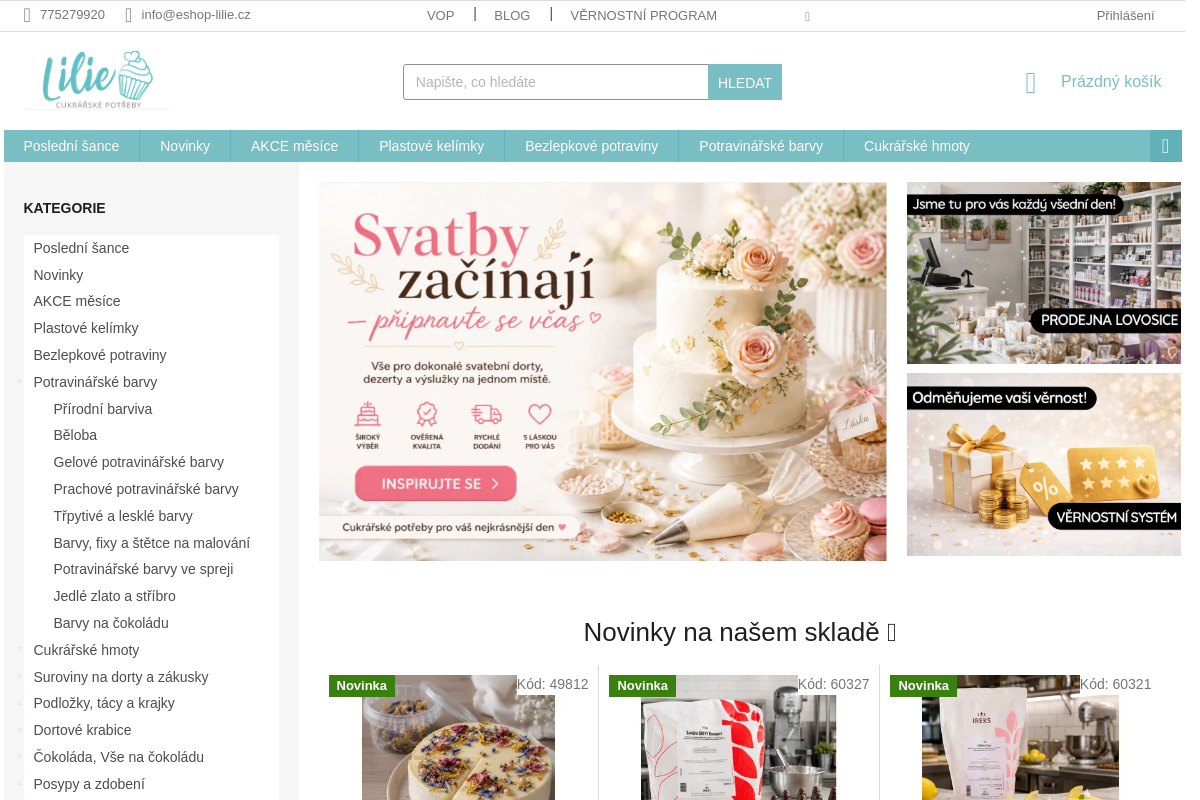 Eshop-lilie.cz: Cukrářské potřeby a pomůcky