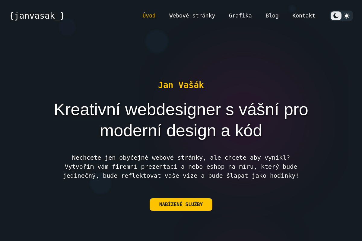 Jan Vašák - webové stránky a eshopy na míru