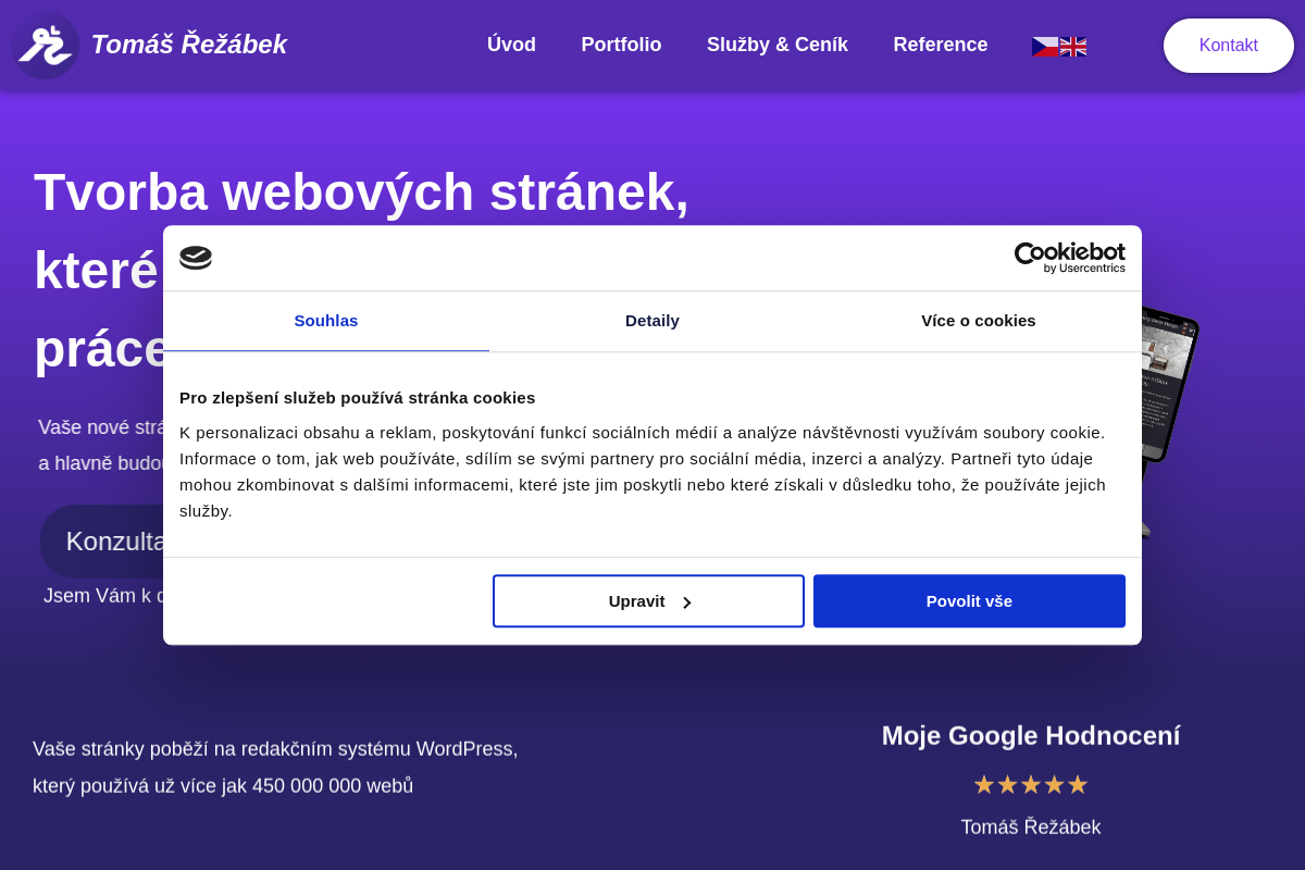 Tvorba webových stránek - Tomáš Řežábek