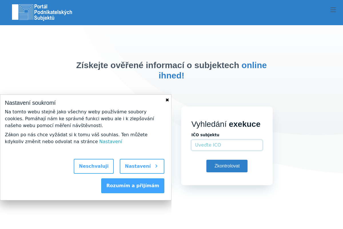 Portál podnikatelských subjektů