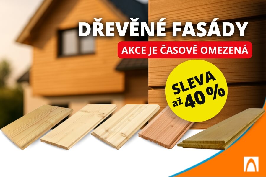 Dřevěné fasády ve výprodeji až o 40 % levněji