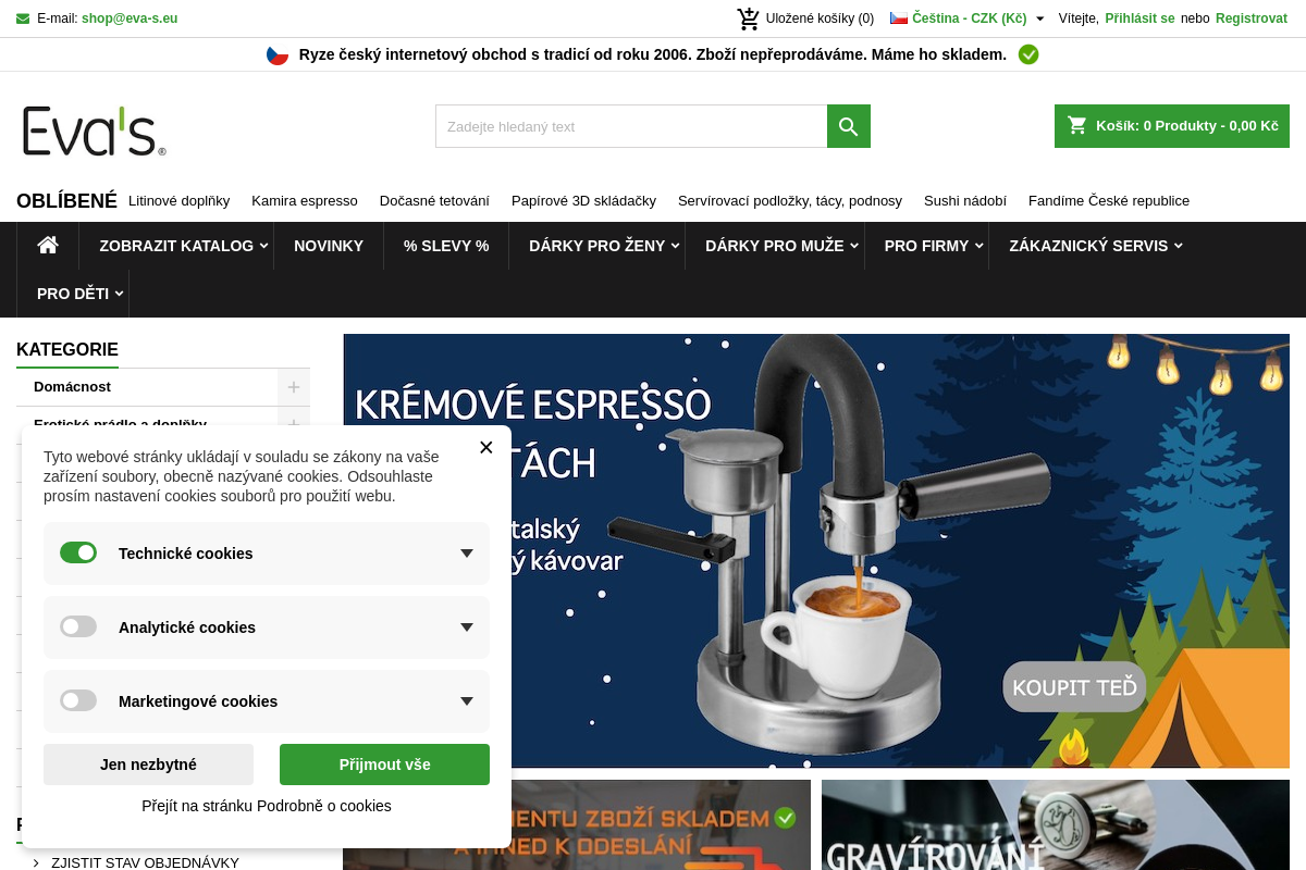 Eva's shop - výdejní místo