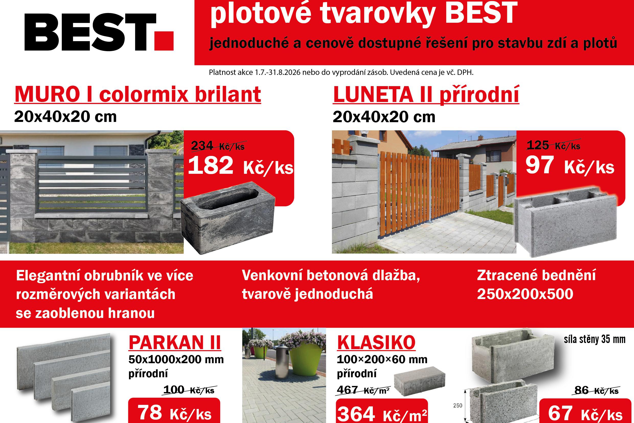 Plotové tvarovky Best