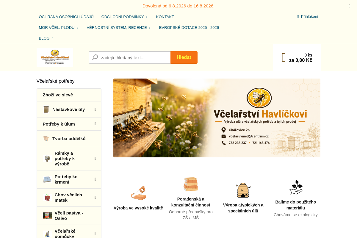 Včelařství a včelařské potřeby Havlíčkovi