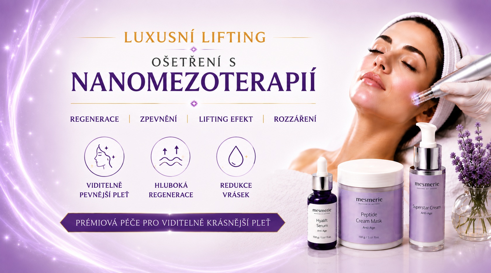 LUXUSNÍ LIFTING - ošetření s Nanomezoterapií