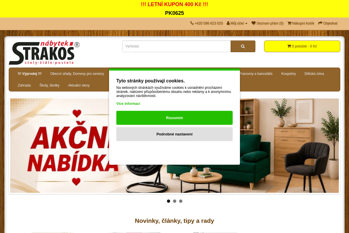 Nábytek STRAKOŠ – stoly židle postele