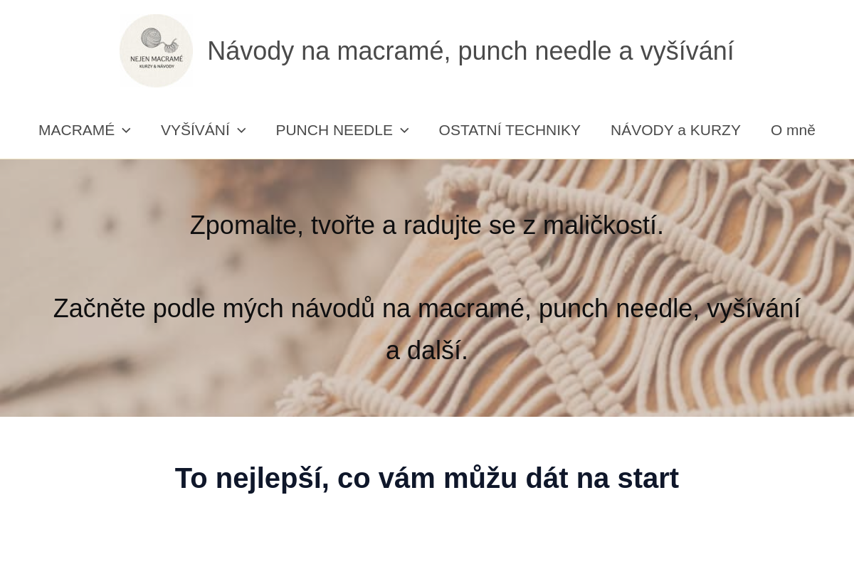 Nejen macramé
