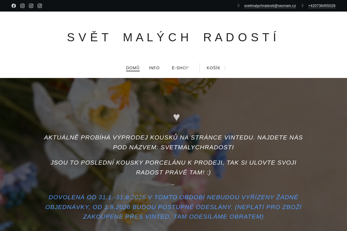 SVĚT MALÝCH RADOSTÍ