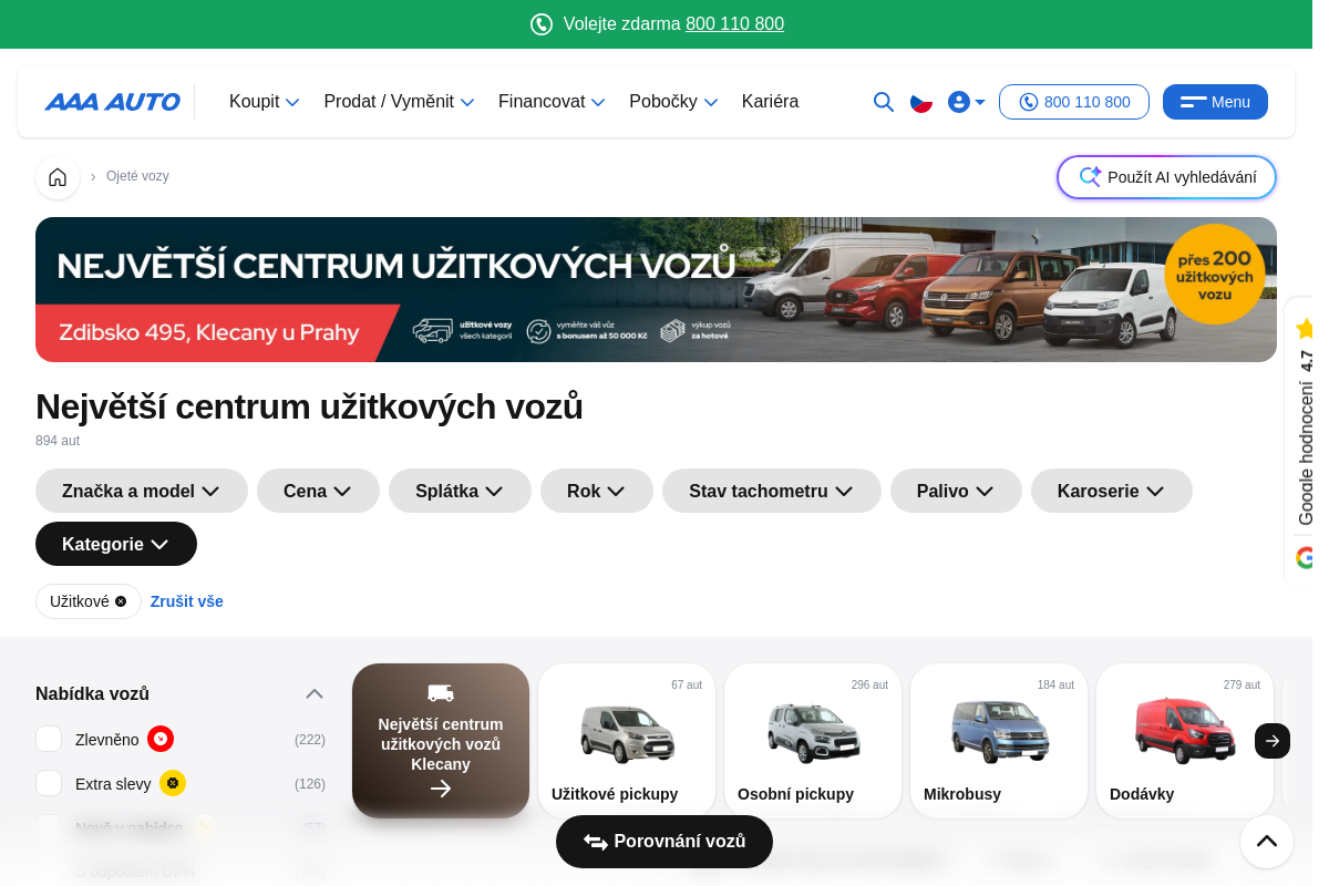 AAA AUTO Užitkové vozy