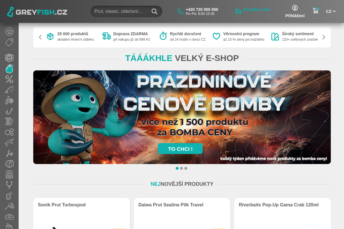Greyfish.cz - Široký výběr rybářských potřeb ihned k odběru