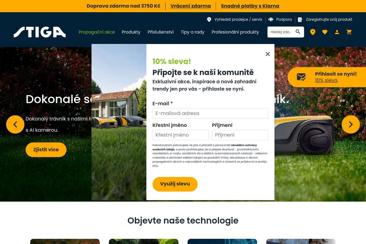 Stiga.com/cz