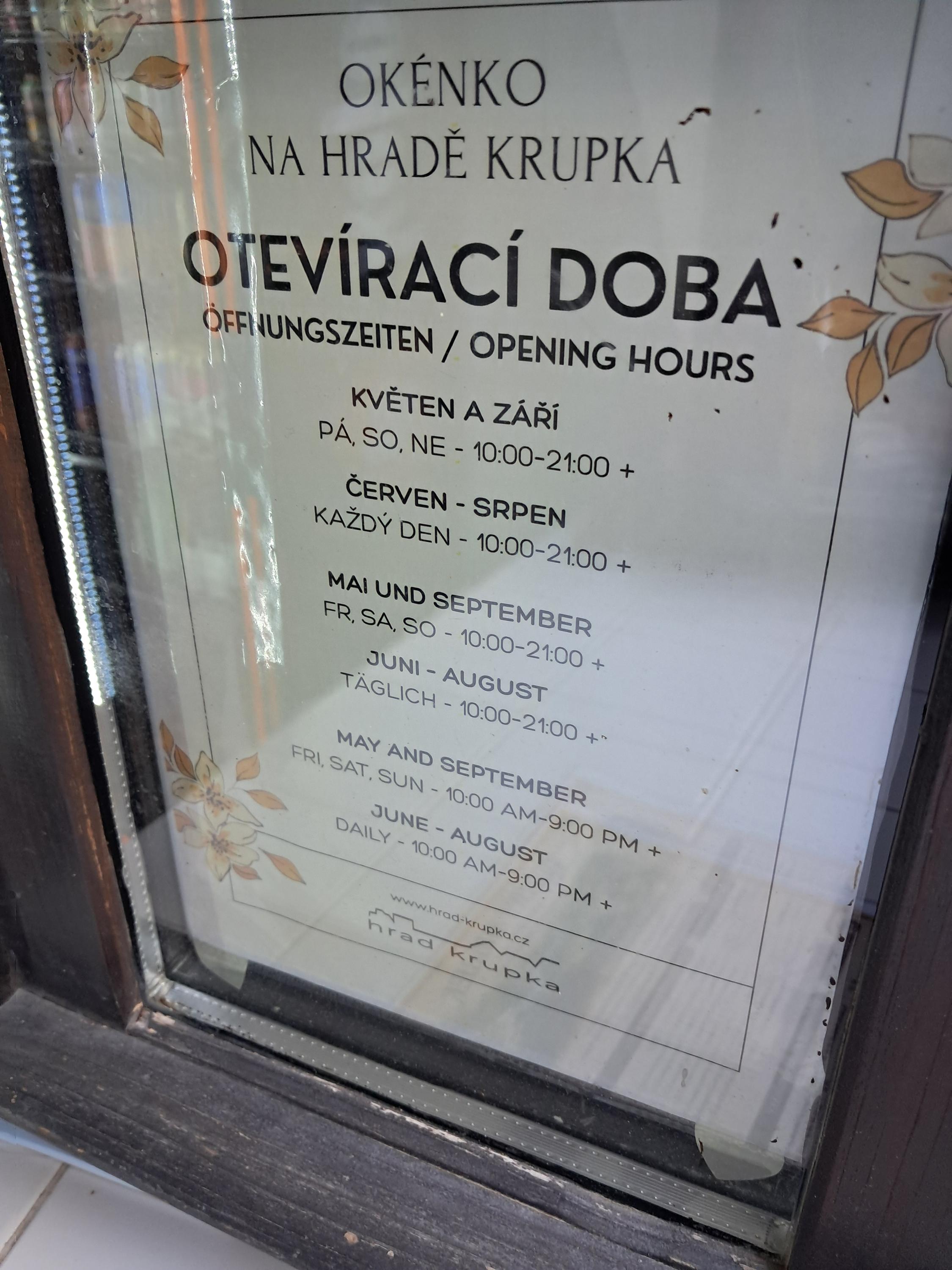 Občerstvení Hrad Krupka foto 2