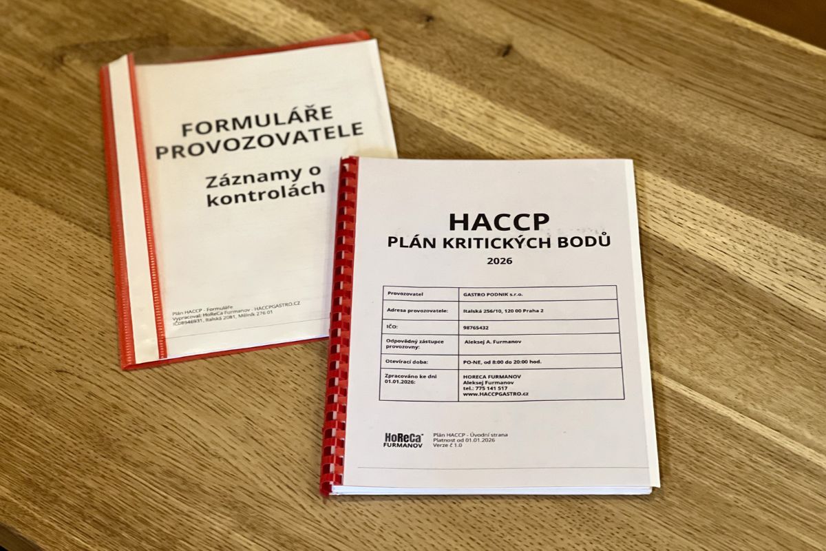 HACCP dokumentace za pevnou cenu