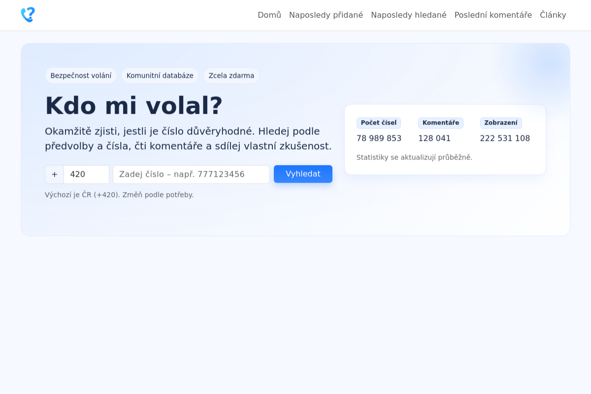 Kdo volal