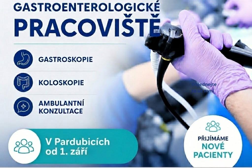Nové pracoviště Gastroenterologie v Pardubicích