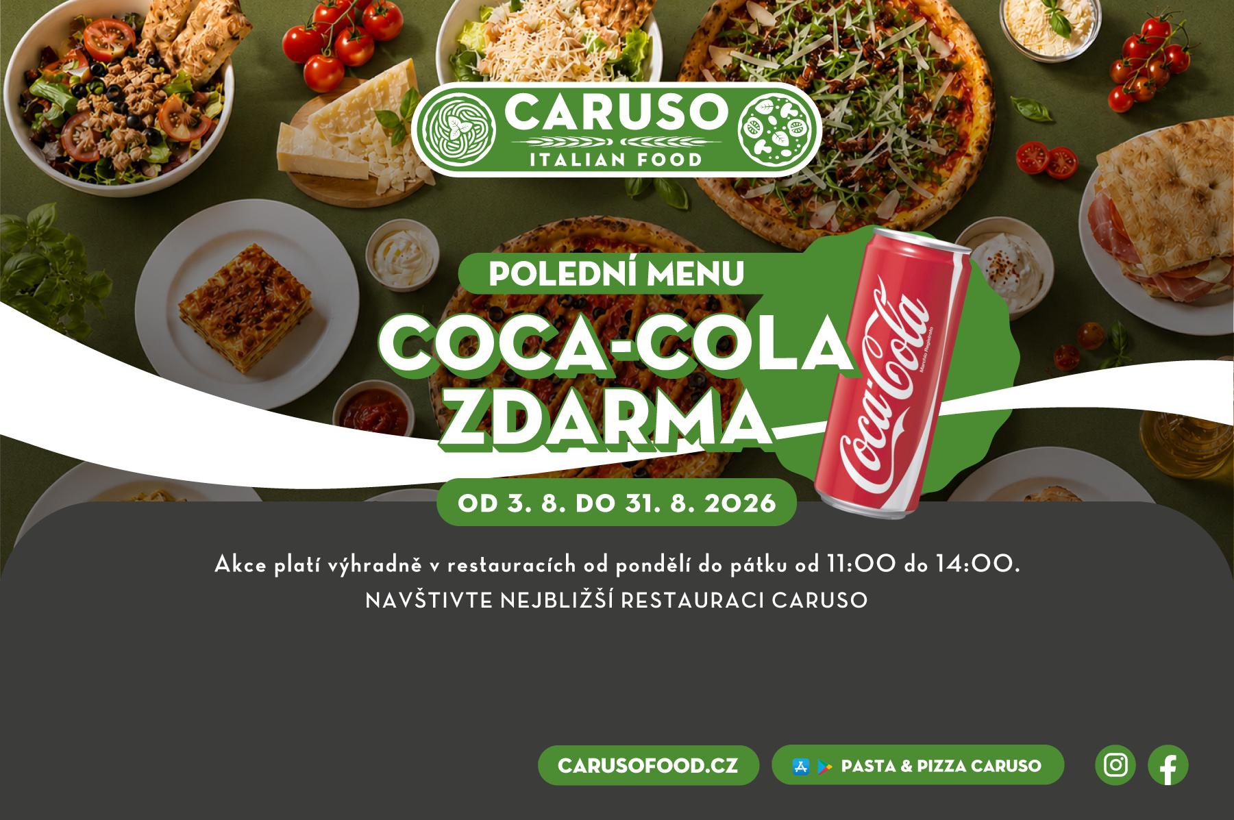 Polední menu v restauraci s Coca-Colou zdarma