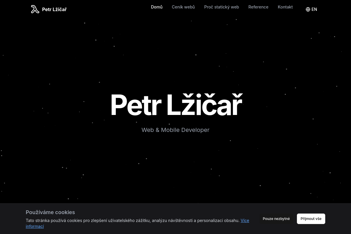 Petr Lžičař Web & Mobile Developer