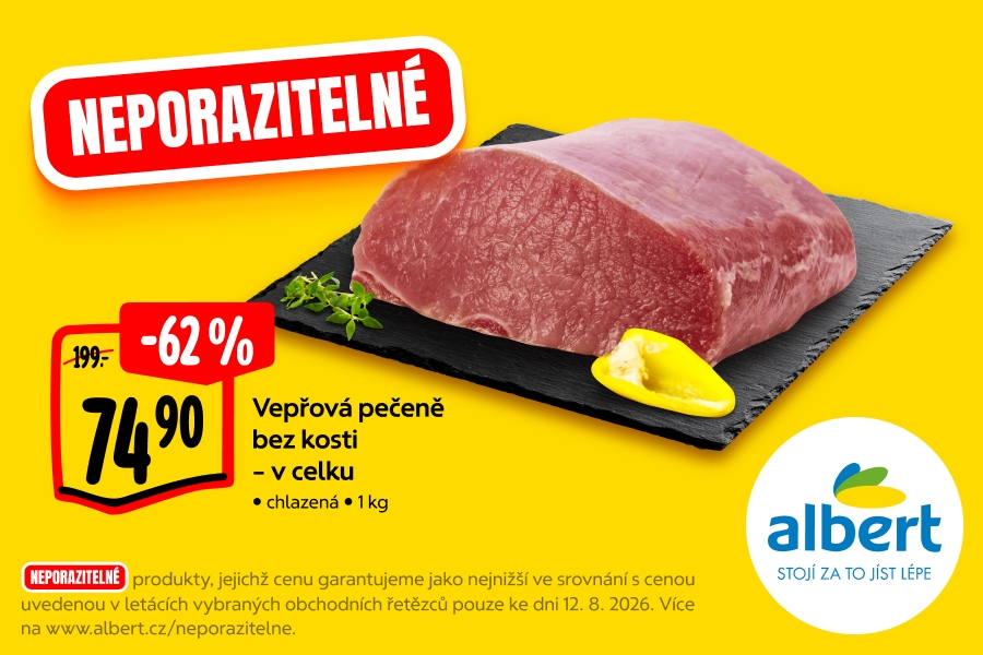 Vepřová pečeně bez kosti - v celku