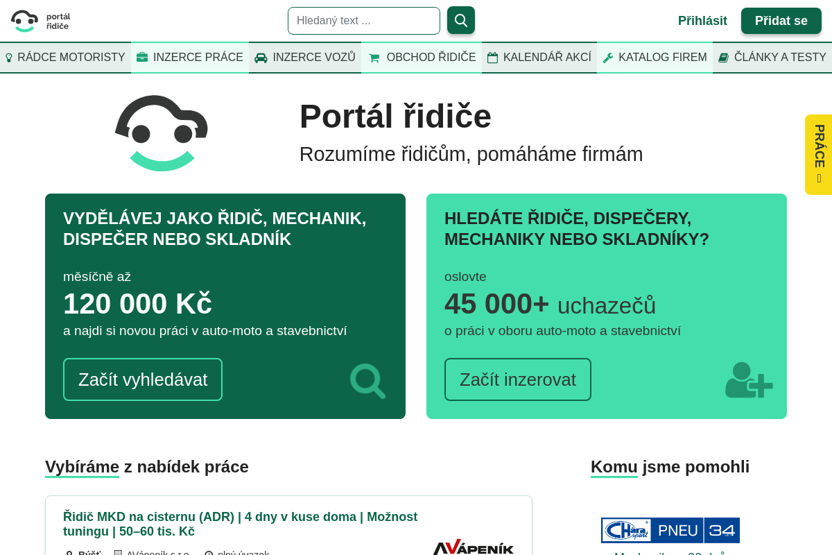 Portál řidiče
