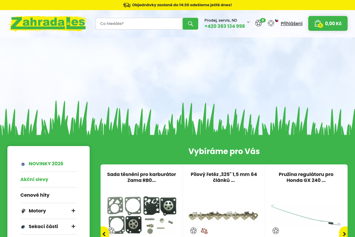 Zahrada a les - značková prodejna