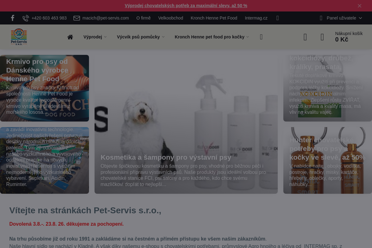 PET-SERVIS s.r.o. chovatelské potřeby