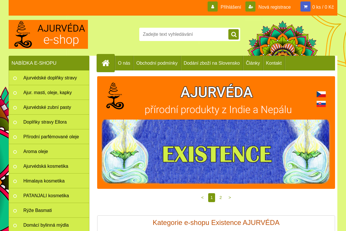 Ajurvéda e-shop Existence