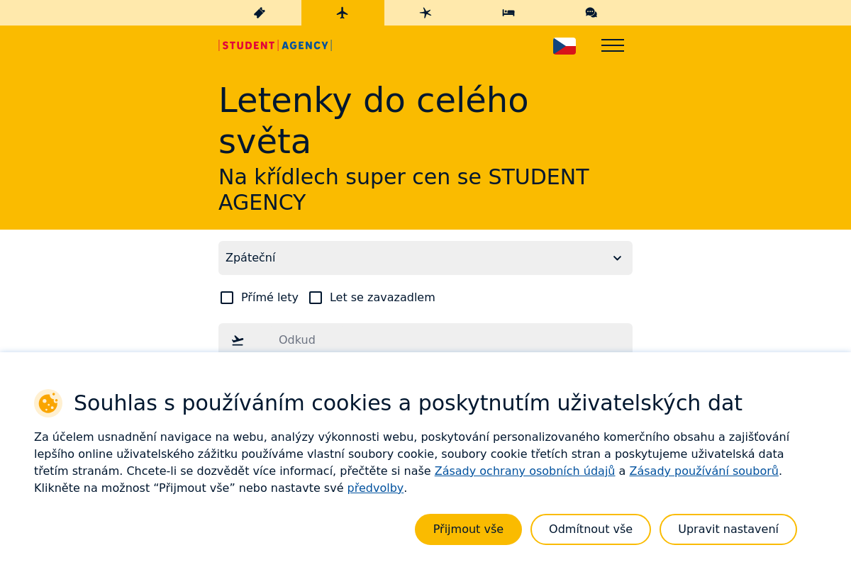 Studentagency.cz/letenky
