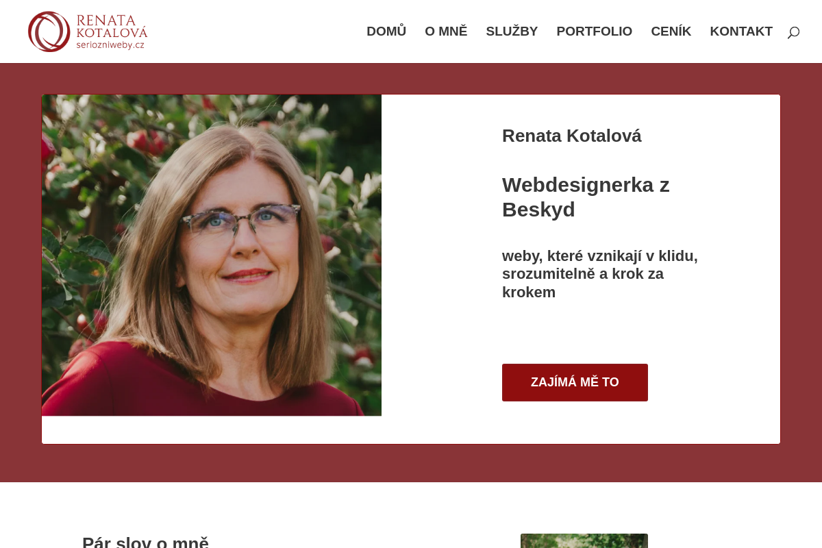 Webdesignerka Renata Kotalová