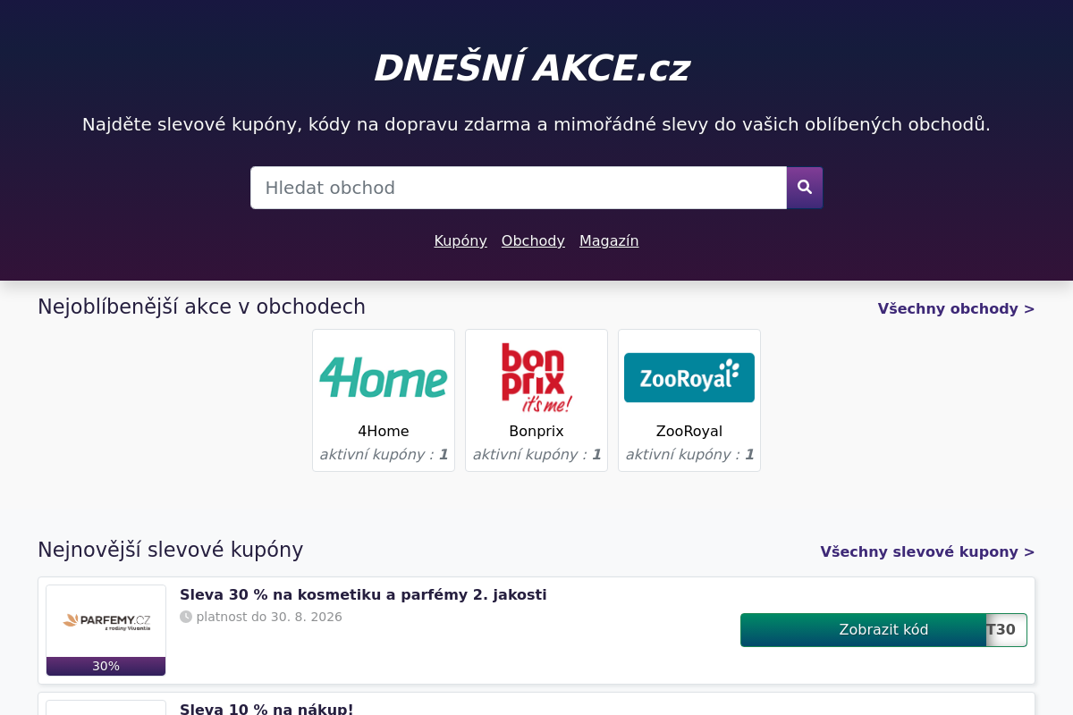 DNEŠNÍ AKCE.CZ