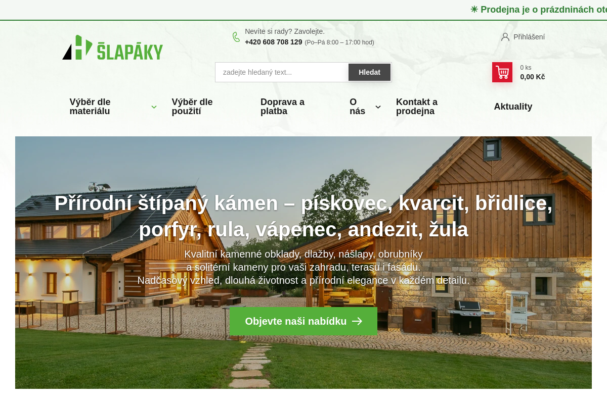 Slapaky.cz - prodejna