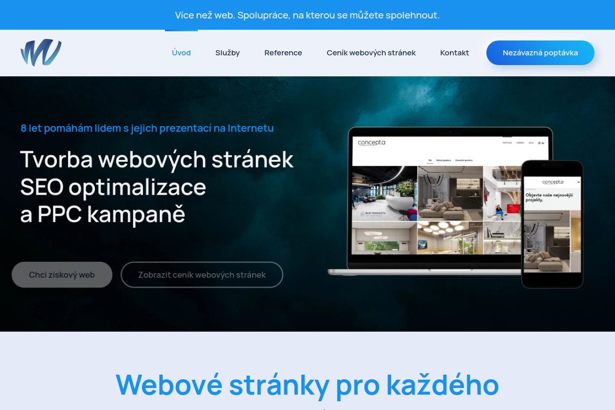 MějWeb - Tvorba webových stránek na míru
