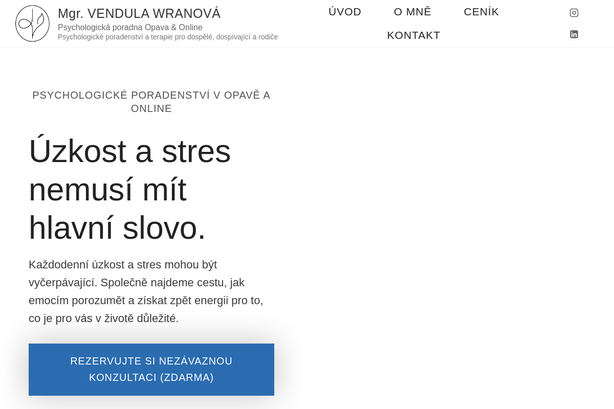 Mgr. Vendula Wranová, psycholog