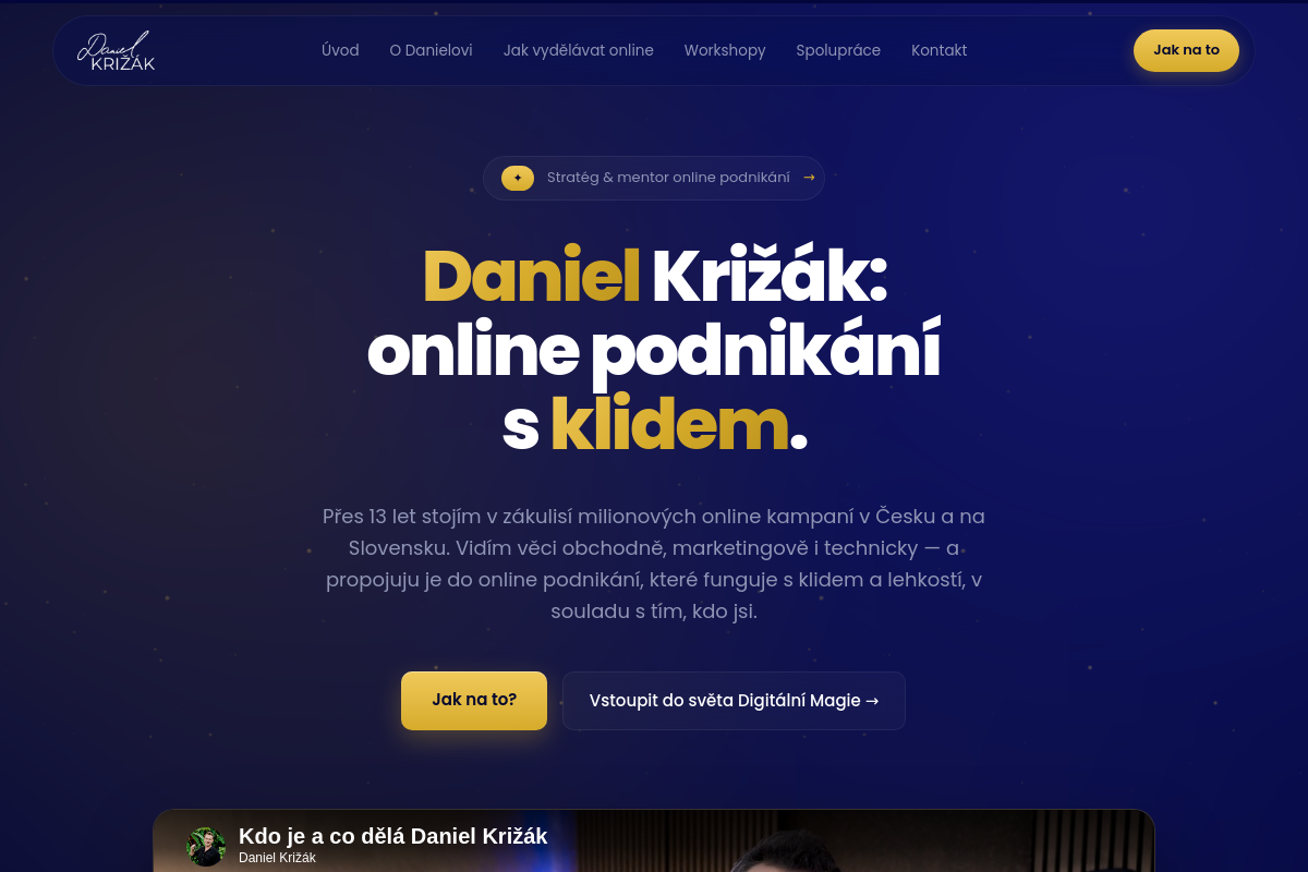 Digitální byznys Daniel Križák